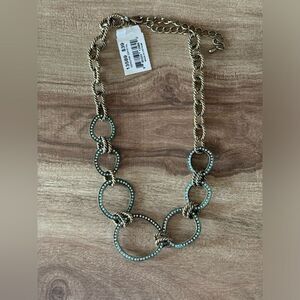NEW ViVi Necklace Genuine Crystal Blue Circles Metal Fashion Necklace